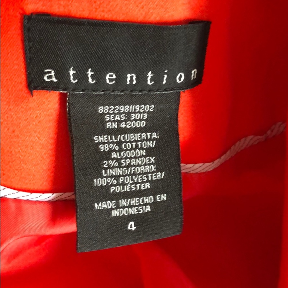 Attention Orange Blazer - Picture 5 of 5